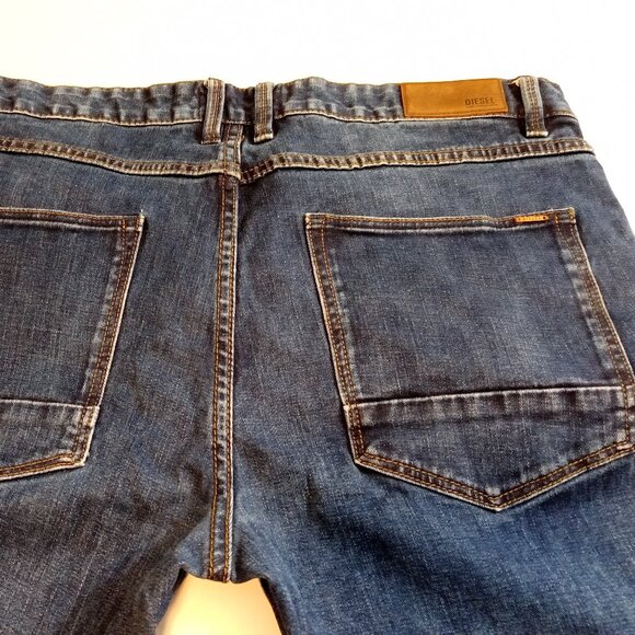 Diesel Original Tapered Mens Jeans Stretch Regular Blue Denim 36x32(37x31.5) - Picture 5 of 16